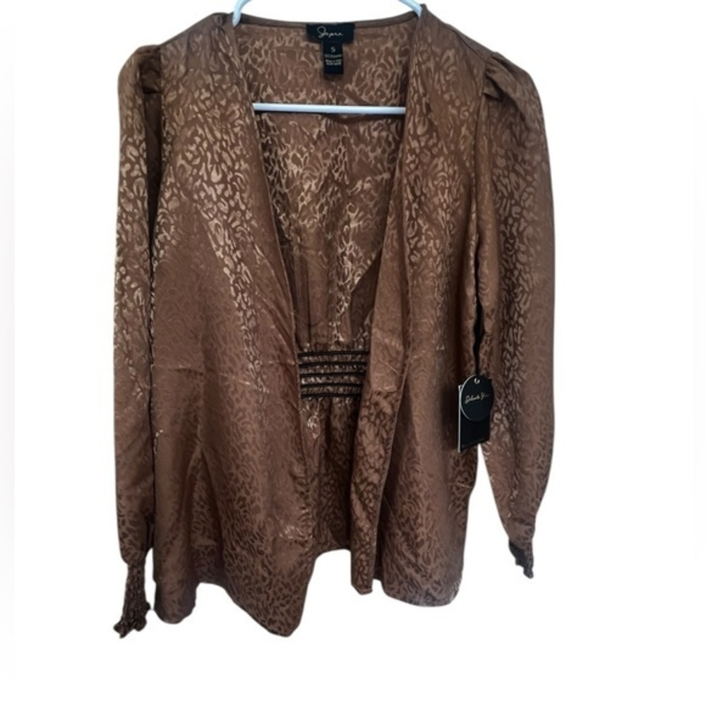 Japna Brown Animal Print Blouse